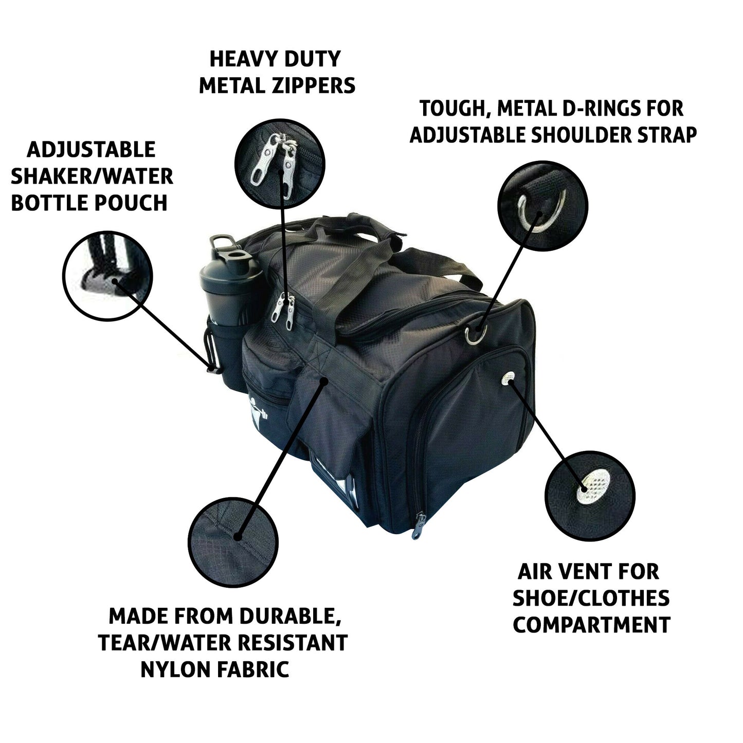 LTrevFit Gym Bag With Shoe Compartment