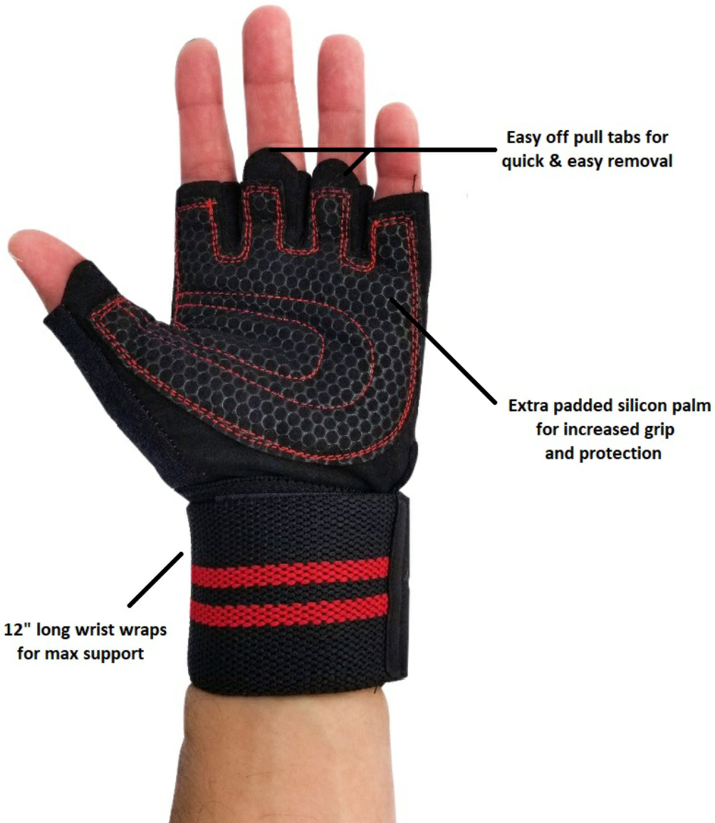 Half finger hot sale gym gloves